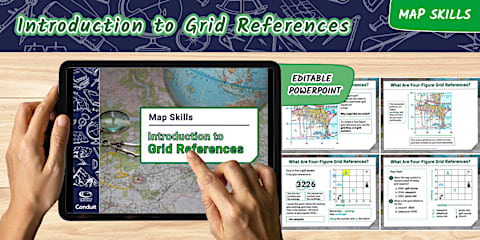 Map Skills: Six-Figure Grid References Worksheet