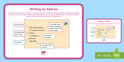 Writing an Address Display Poster