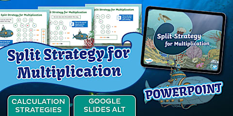 Split Strategy for Multiplication Worksheet