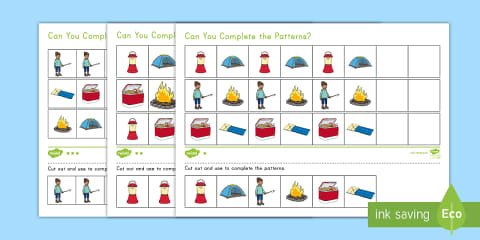 Camping Counting to 20 Clip Cards
