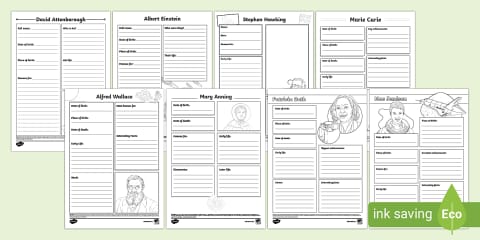 Written Fact File Inspiring Scientists Fact File Template