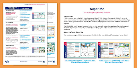 EYFS PSED My Treasure Chest Adult Input Plan and Resource Pack