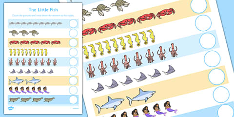 Fish Counting Cards