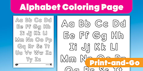 Explore with Dora: Alphabet Colouring Page
