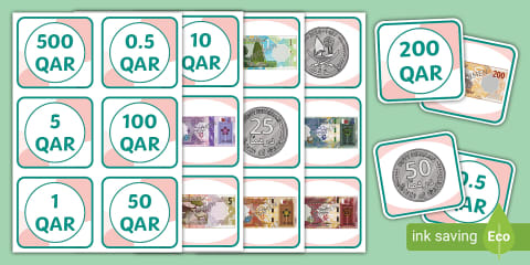 Qatari Money Word Mat