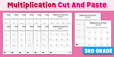 Third Grade Summer Find the Missing Number Multiplication Worksheet