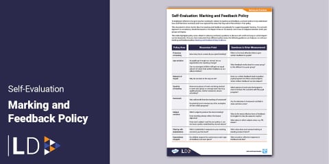 Marking Policy Overview Marking and Feedback Policy Guidance