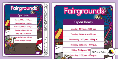 Train Station Dramatic Play Timetable Sign