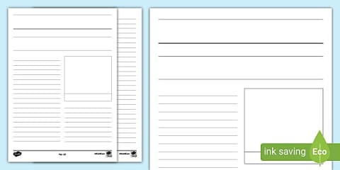 Line Report Paper Block Wide Lined Newspaper Report Template