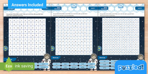 Earth and Space: Word Search