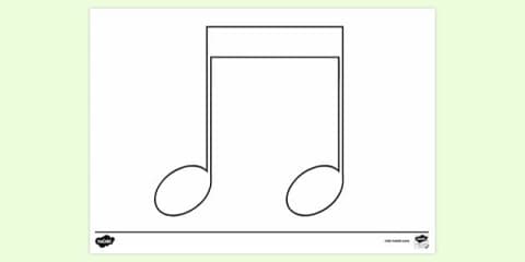 Musical Notes Colour In Musical Notes Writing Template