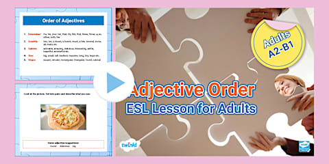ESL Adjectives and Adjective Order PowerPoint [Teens, A2]