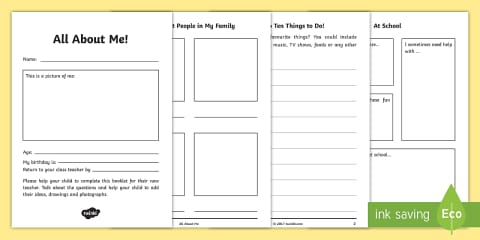All About Me EYFS Transition Booklet Romanian Translation