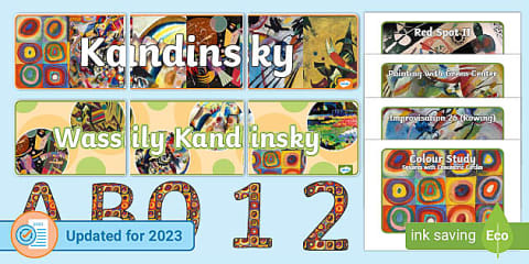 Kandinsky Lettering Kandinsky Themed Display Lettering