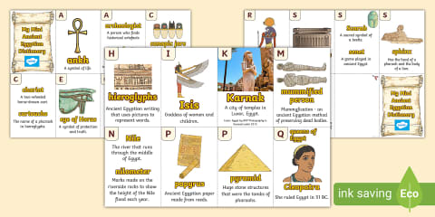 Ancient Egyptian Mind Maps and Worksheets