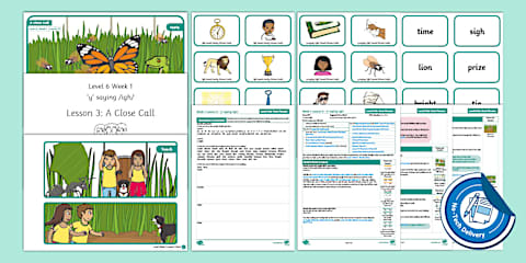 'y' saying /igh/ No-Tech Lesson Pack - Level 6 Week 1 Lesson 1