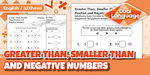 Bigger Negative Numbers Grade 7 Maths - Term 4 - Greater Than, Smaller Than Positive and ...
