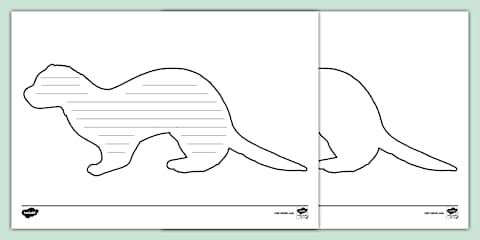Simple Blank Black Footed Ferret Page Border
