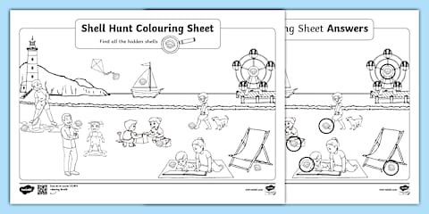 Seaside Colouring Sheets