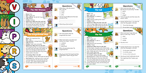 The Gingerbread Man Cut and Stick Character Description Sorting Activity