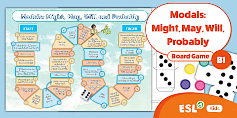 ESL Clothes and Colours Bingo Spinner Board Game [Kids, A2]