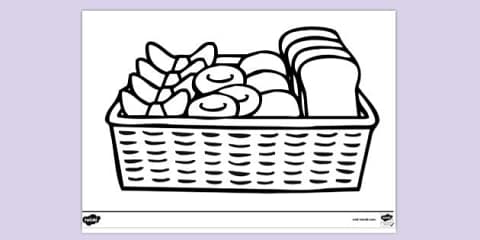 Bread Colouring Page