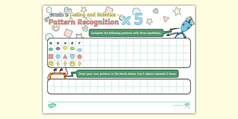 Grade 1 Robotics and Coding - Term 4 - Coding - Pattern Recognition ...