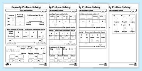 Capacity Maths Activity Sheets