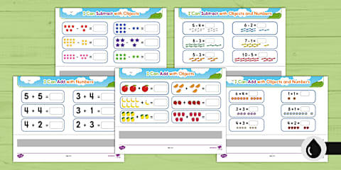 Addition and Subtraction with Ten Frames Activity