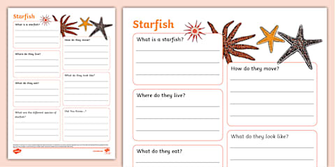 Early Childhood Label the Starfish Cut and Paste Worksheet
