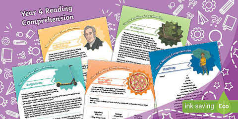 Year 4 Reading Comprehension PDF Pack | Comprehension Year 4