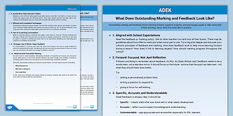 ADEK Guidance - Middle Leaders How To: Lead a School Moderation Meeting