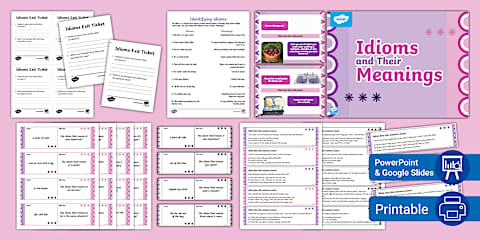 Love Idioms Matching Worksheet for 3rd-5th Grade