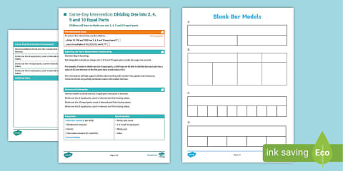 Year 6 Maths Same-Day Intervention Plan: Dividing 1, 1/10 and 1/100 ...