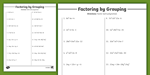 Algebra I Multiplying and Factoring Polynomials Using Area Models ...