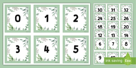Botanical Upper Case Alphabet Flashcards