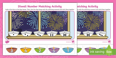 Hindu Diwali Counting Peg Matching Game