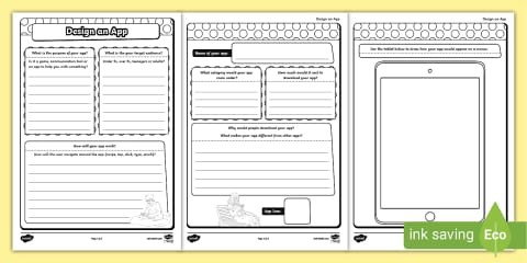 Design an App Computing Worksheet