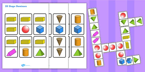 2D & 3D Shape Dominoes
