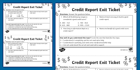 Seventh Grade Credit and Debit Worksheet