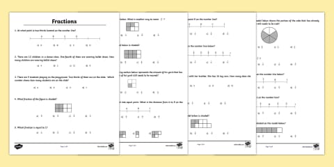 Grade 3 Fractions Term 2 Test