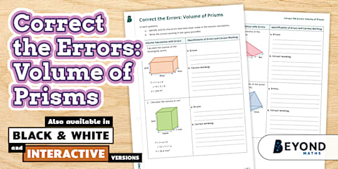 Volume Formulas Matching Cards