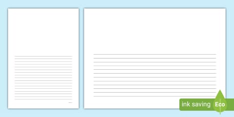 Half and Half Lined Paper