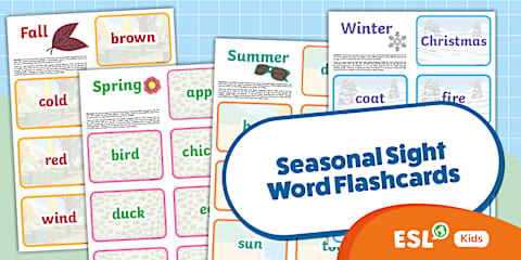 First Grade Sight Words Flash Cards