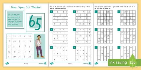 KS2 Magic Squares Worksheet