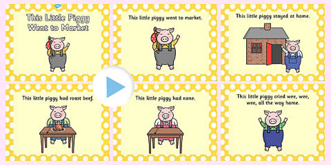 This Little Piggy Nursery Rhyme Poster