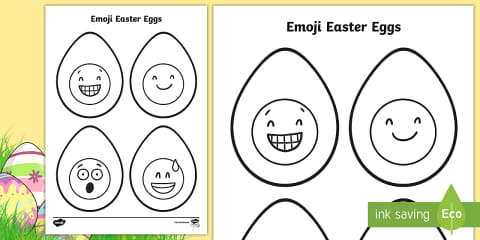 preview of Emoji Easter Egg Colouring Page