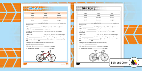 Bicycle Worksheets.pdf Parts of a Bicycle Labeling Worksheet