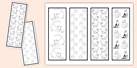 Cats Colour with Patterns Worksheet