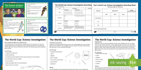 The Science of Sport KS2 World Cup Science Experiments Resource Pack